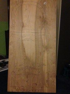 Full Scale Layout of Bench Stool Project